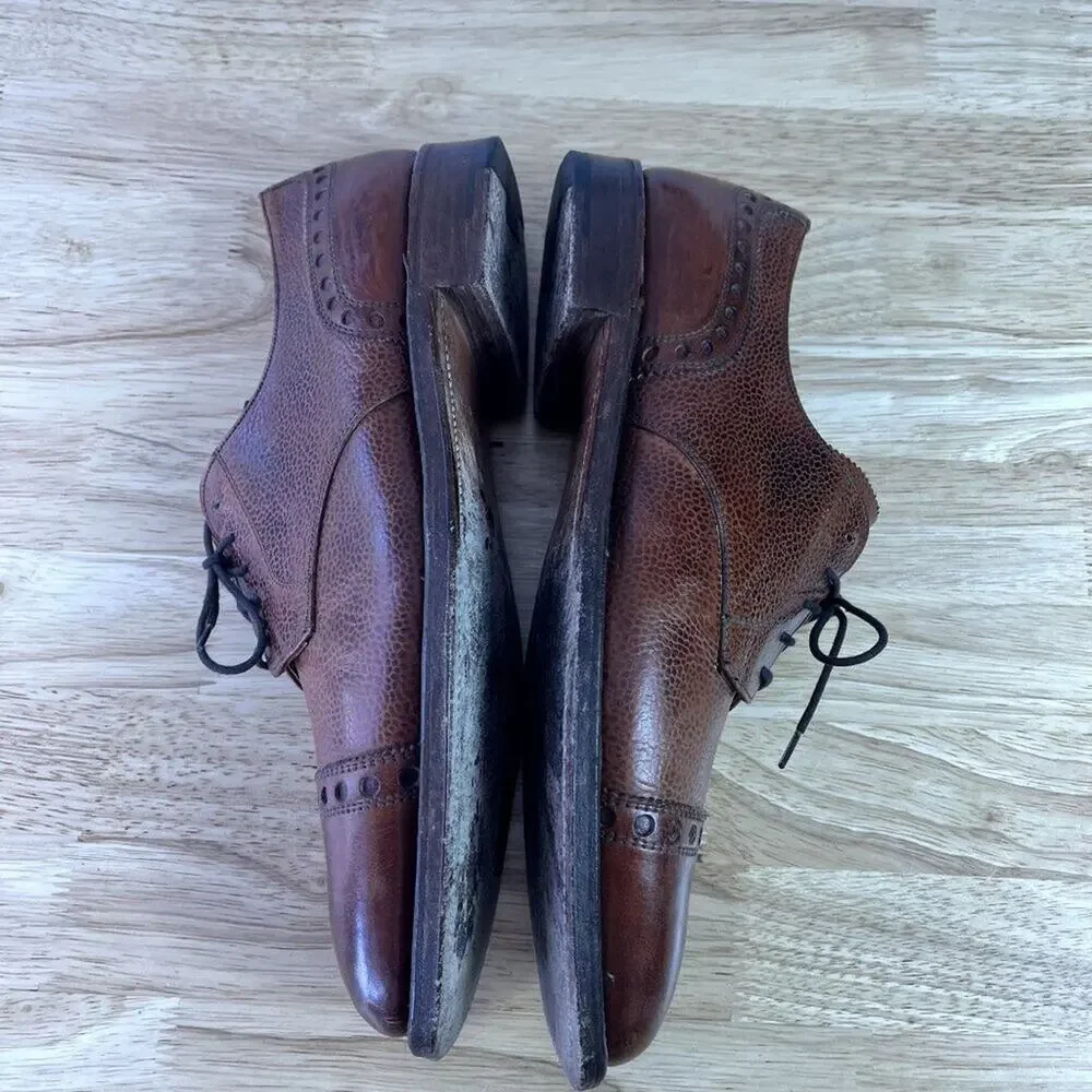 Florsheim Shoes Mens 10 Lace Up Oxfords Battalion Faconnable Leather England